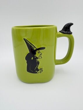 Rae Dunn Wicked Witch Mug Wizard of Oz 85th Ann Green Black Embossed